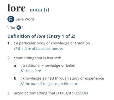 Lore theory .